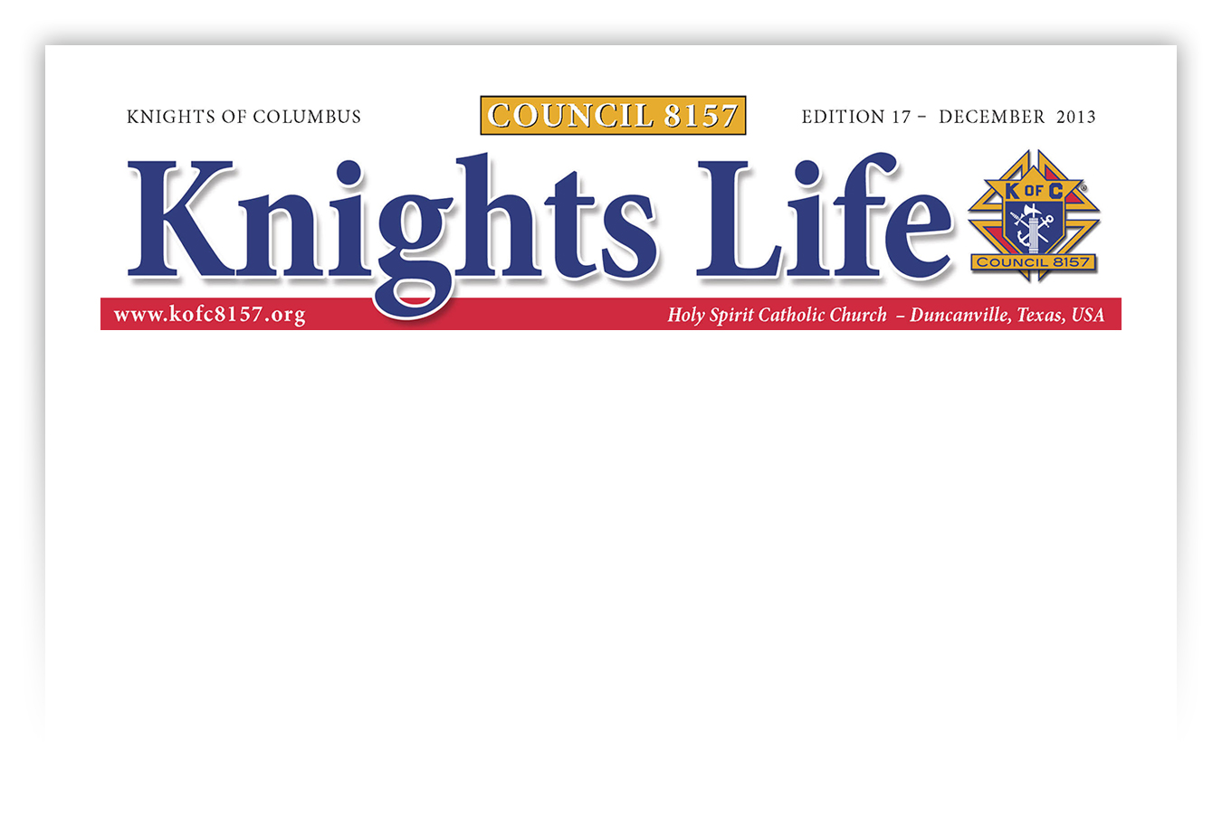 knights life masthead newsletter
