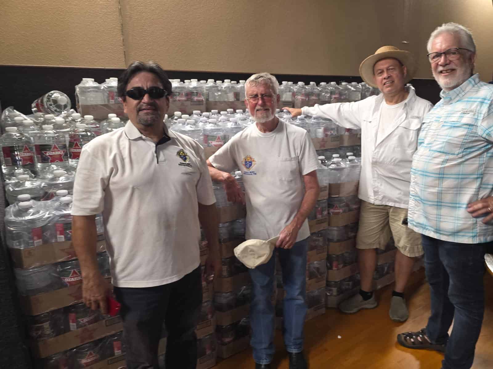 knight-hands-water-bottles-pallettes Marc Evans, Jack Ramsden, John Espree, and Jorge Ruiz